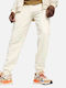 Pantaloni de trening cu Elastic Alb