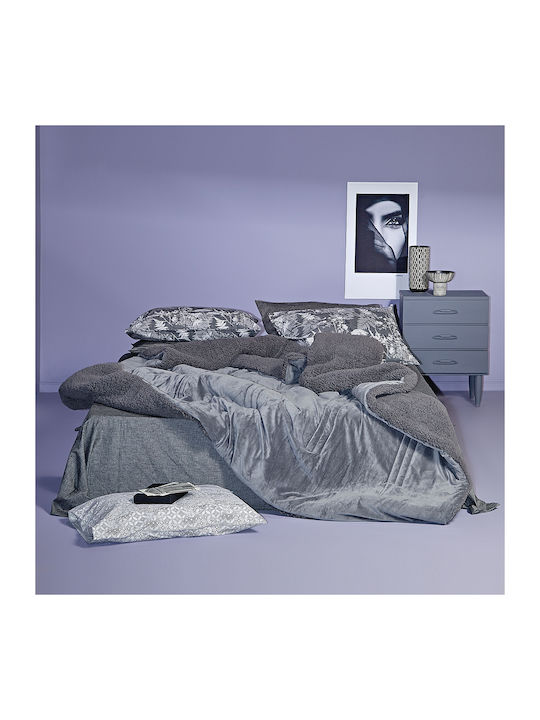 Kentia Duvet Cover Queen 240x260cm Notturno Gra...