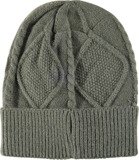 Beanie Beanie Knitted in Khaki color