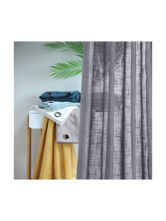 Curtain with Grommets Ontario Gray 135x260cm