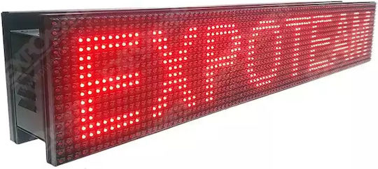 ExpoLedTeam Semn LED rulant Cu două fețe Impermeabila 128x48cm Roșu