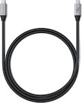 Satechi Braided USB 4 Cable USB-C male - USB-C Μαύρο 1.2m (ST-YU4120M)