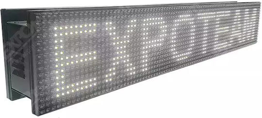ExpoLedTeam Semn LED rulant Cu două fețe Impermeabila 192x16cm Alb