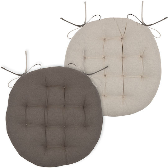 Μαξιλάρι Καρέκλας Κήπου Στρογγυλό Taupe 38x38εκ.