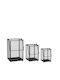 Atmosphera Tabletop Metallic Lantern Black 10.2x9x14cm