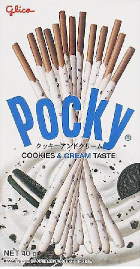 Pocky Kekse Stäbchen Mit Topping Cookies & Cream 1Stück 40gr