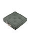 Bodenkissen S-f Duo aus 100% Baumwolle Vert/Lin 45x45cm