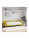 Sofa Bett Einzelbett Mit Stoff bezogen Yellow mit Latten & Matratze 80x200cm
