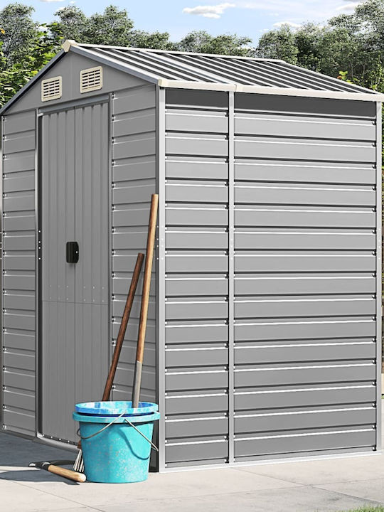Metallische Gartenhaus Galvanisiert mit Lüftungsschlitzen M1.91xB1.3xH1.98m