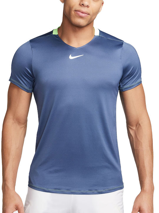 Nike Ανδρικό Αθλητικό T-shirt Κοντομάνικο Dri-Fit Μπλε