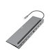 HAMA Connect2Office Pro USB-C Stație de andocare cu HDMI/DisplayPort 4K PD Ethernet și conexiune 2 monitoare Gri