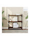 Bookcase Brown Oak 76x32x88cm