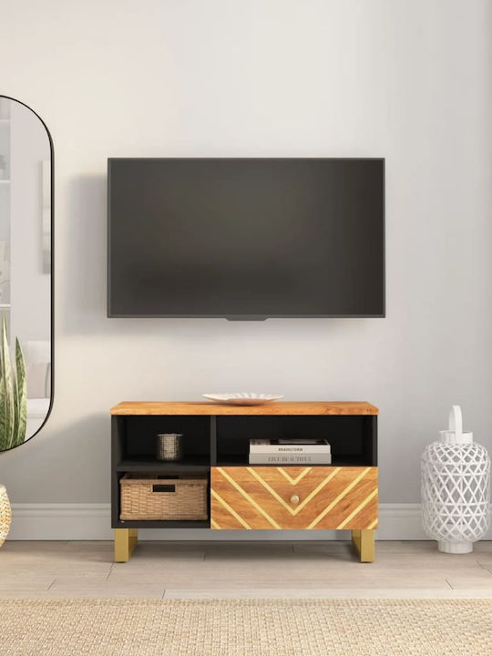 vidaXL TV-Ständer aus Massivholz Braune M80xT33.5xH46cm
