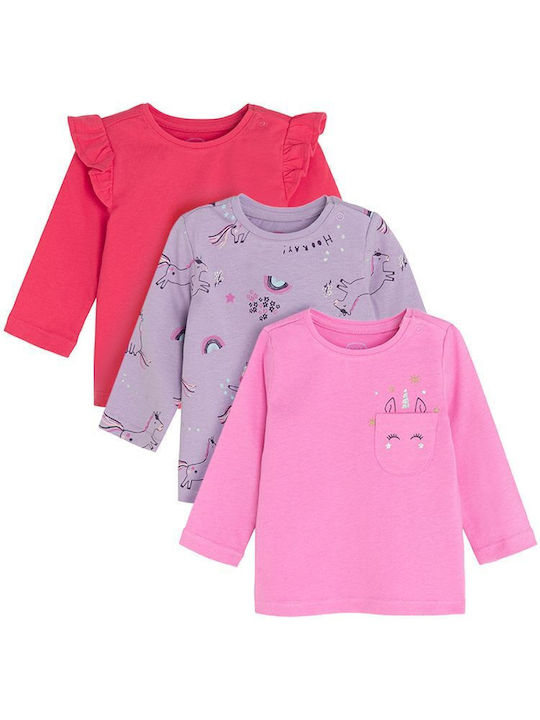 Cool Club Set of Kids' Blouses Pink