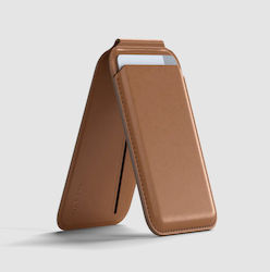 Satechi Vegan-Leather Магнитен Портфейл За Зареждане MagSafe В Кафяв Цвят