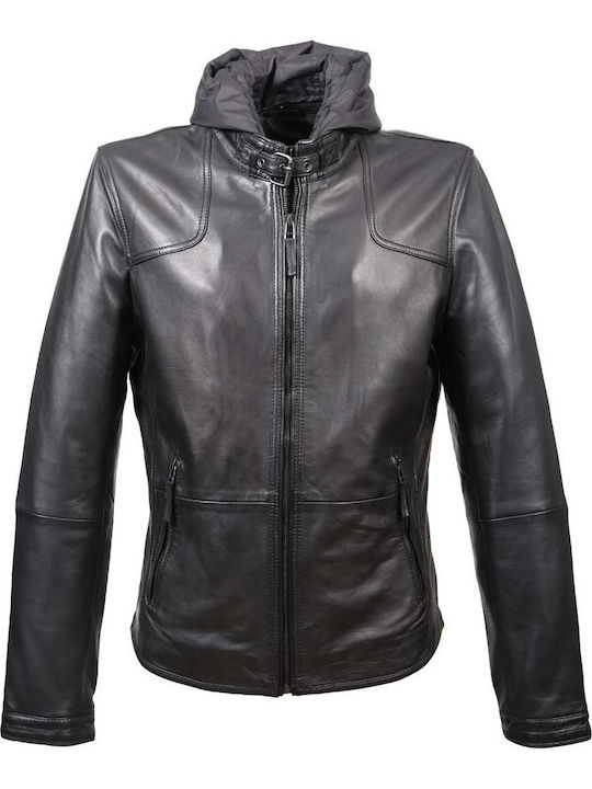 Sette David Lederjacke Schwarz