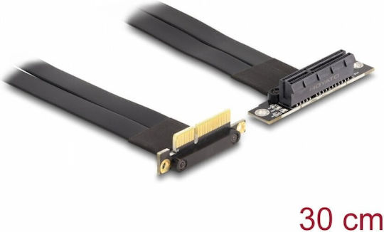 DeLock Κάρτα Riser για Κάθετη Τοποθέτηση PCI Express x4 male 90° angled σε x4 slot 90° angled 88044