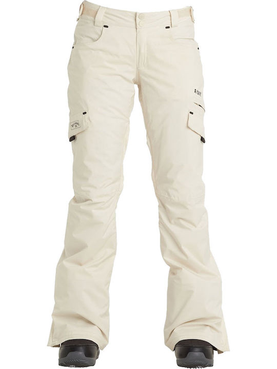 Billabong Nela U6PF21BIF0_0092 Pantaloni de schi și snowboard pentru femei Ski & Snowboard Alb