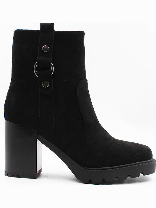 Alta Moda Ghete Dama de Catifea Negru