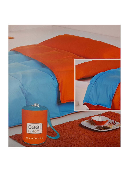 Manterol Casa Πάπλωμα Υπέρδιπλο με Γέμιση Microfiber 220x240εκ. Cool Colors 002 Πορτοκαλί