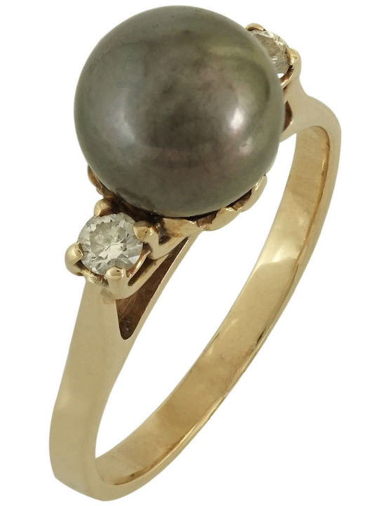 Kiriakos Gofas Inel Solitar din Aur 18K cu Diamant