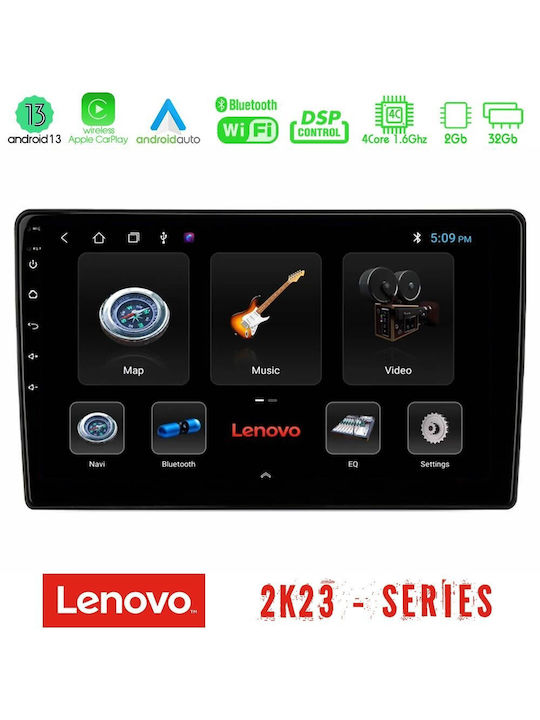Lenovo Sistem Audio Auto 2022-2023 (Bluetooth/USB/WiFi/GPS/Android-Auto) cu Ecran Tactil 10"