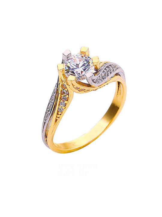 Xrisokosmima Single Stone from Gold 14K