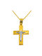 Herren Gold Kreuz 14K mit Kette