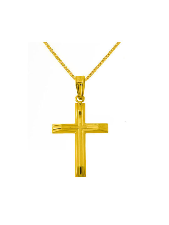 Herren Gold Kreuz 14K