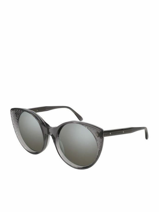 Bottega Veneta Unisex Γυαλιά Ηλίου με Γκρι Κοκκάλινο Σκελετό BV0148S 001