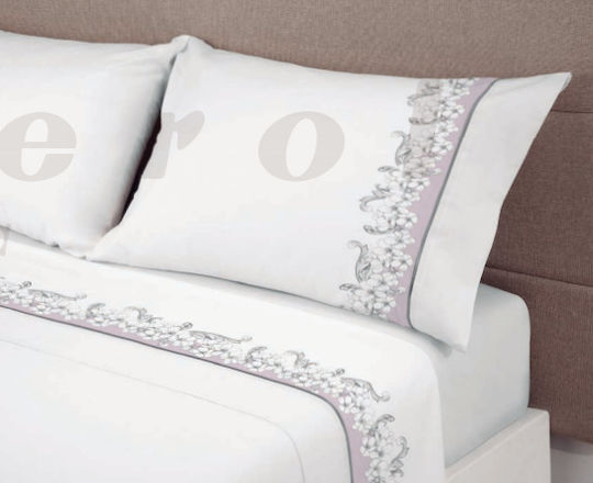 Manterol Casa Js Cottone Σετ King Size 4τμχ 270x280εκ. Λευκό