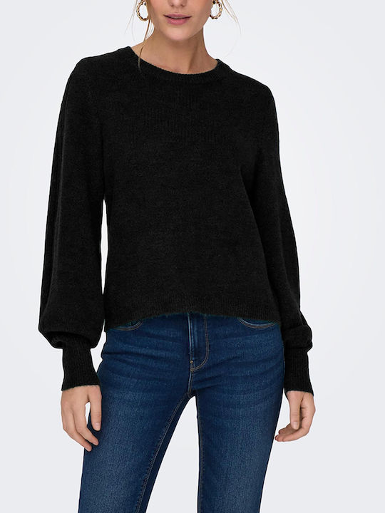 Only Damen Langarm Pullover Schwarz