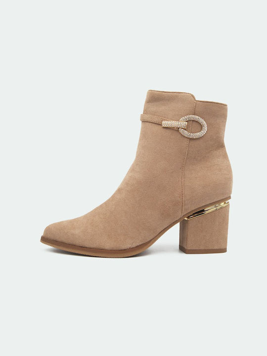 Joya Damen Knöchelstiefel Beige