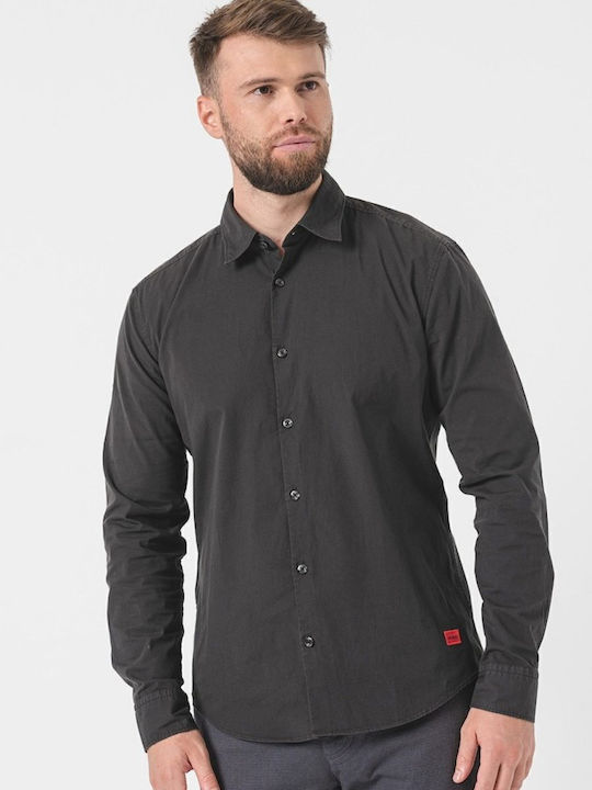 Hugo Boss Ermo Long-sleeved Cotton Shirt Floral Black 50500216-001