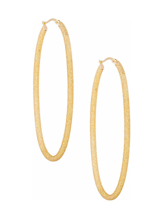 Earrings Hoops made of Gold 14K