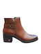 Ghete dama Chelsea cu Toc Mediu Culoare Tabac A555936