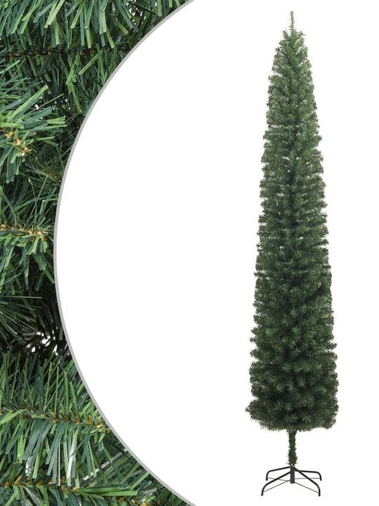 Christmas Slim Green Tree with Metallic Base H300cm