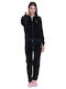Women's Black Zipper Cardigan