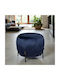 Stool For Living Room Metallic Calavaza Blue 44x44x35cm