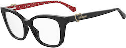 Moschino Rama Ochelari Pentru Femei Acetat Neag...
