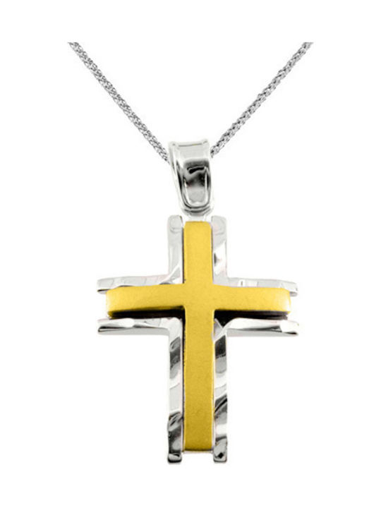 Herren Gold Kreuz 14K mit Kette