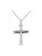 Men's White Gold Cross 14K with Chain