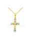 Herren Gold Kreuz 14K mit Kette