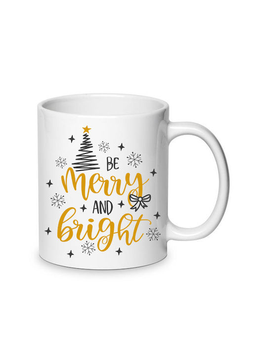 Merry Christmas Mug Ceramic White 1pcs