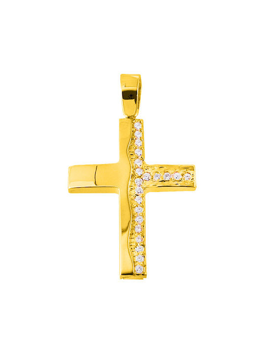 Xrisokosmima Damen Gold Kreuz 14K