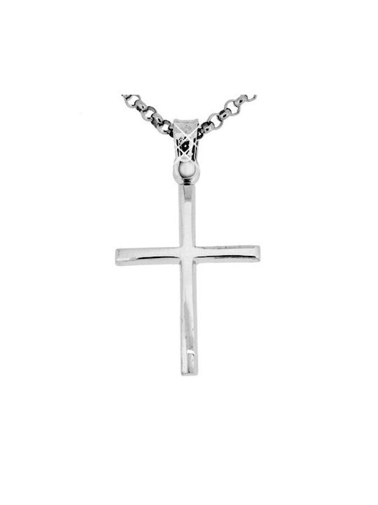 Xrisokosmima Men's White Gold Cross 14K