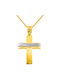 Men's Gold Cross 14K with Chain