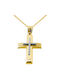 Damen Gold Kreuz 14K mit Kette