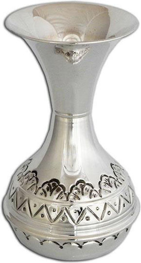 SilverBrand.gr Decorative Vase Silver 8x15cm