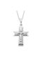 Men's White Gold Cross 14K with Chain